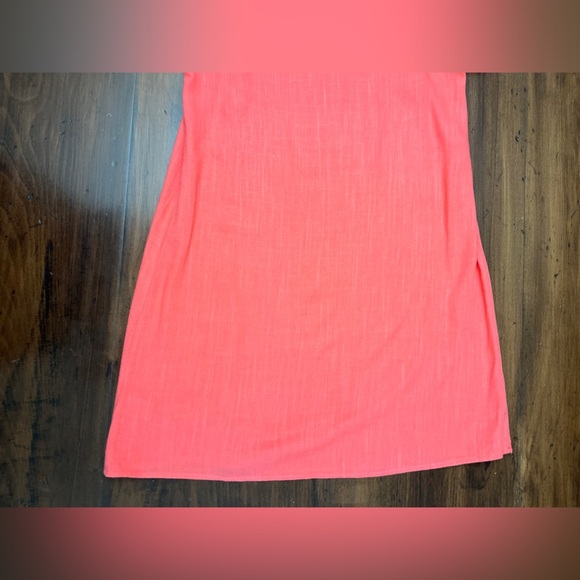 Pomander Place Tuckernuck Darcy Dress Small Coral Linen Blend Summer Chic Beach - Picture 7 of 13